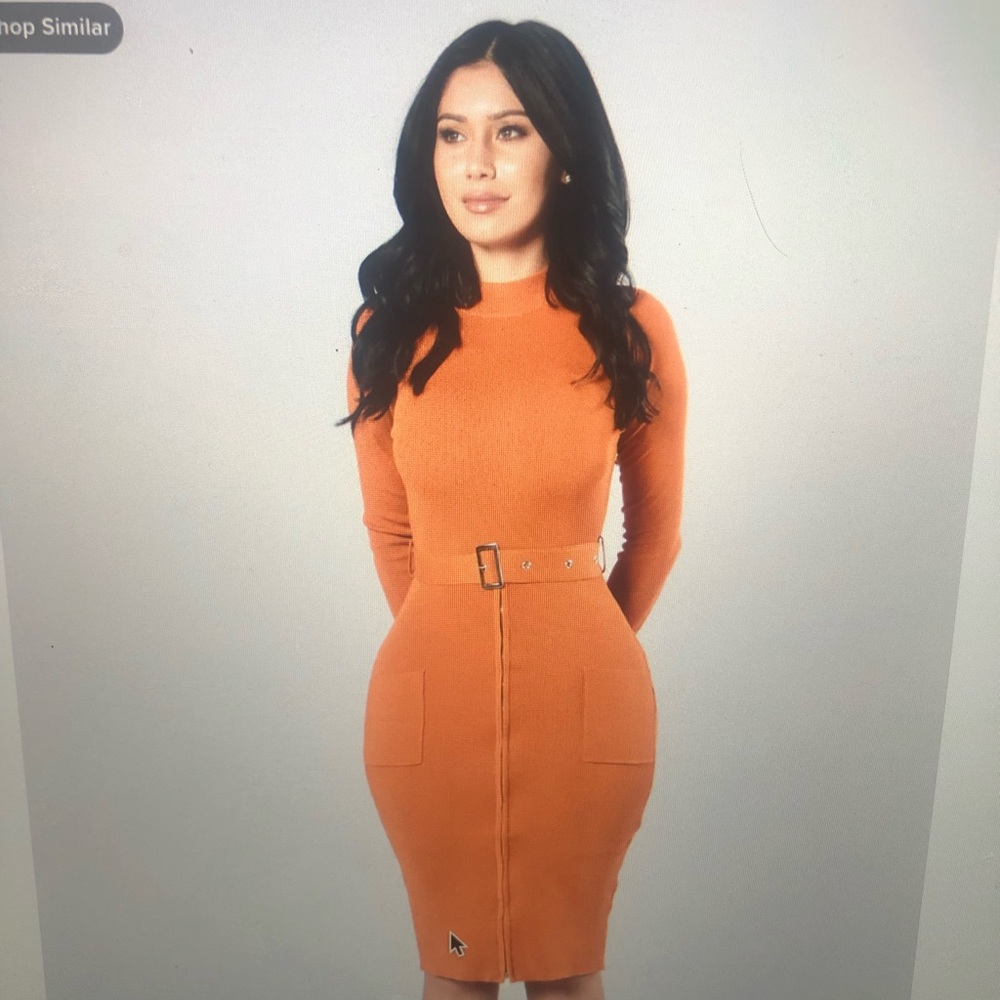 Minimal effect dress -pumpkin